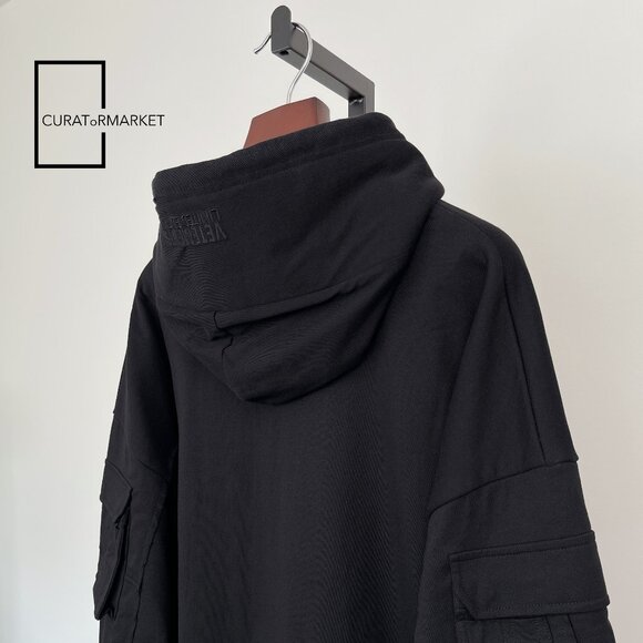 Vetements: GRAIL Multi Cargo Pocket Zip Army Military Black Hoodie SS24 - Picture 5 of 16